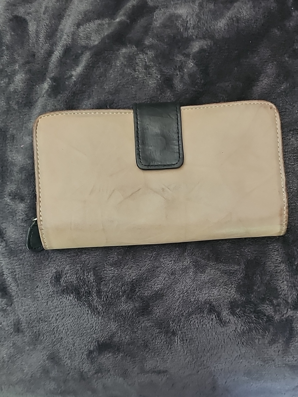 croft & barrow Tan Snap-Button Handbag Interior